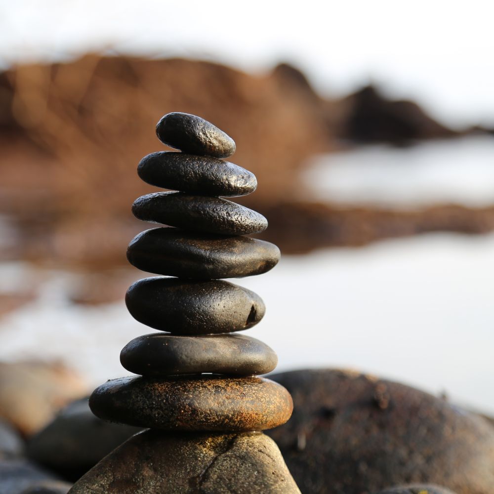 Steine in Balance